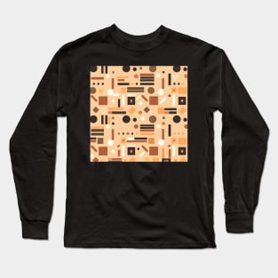 Vintage Wallpaper Design: Abstract Shapes in Muted Earth Colors. Long Sleeve T-Shirt